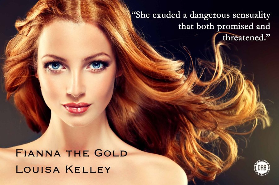 Beautiful model with long curly red hair .